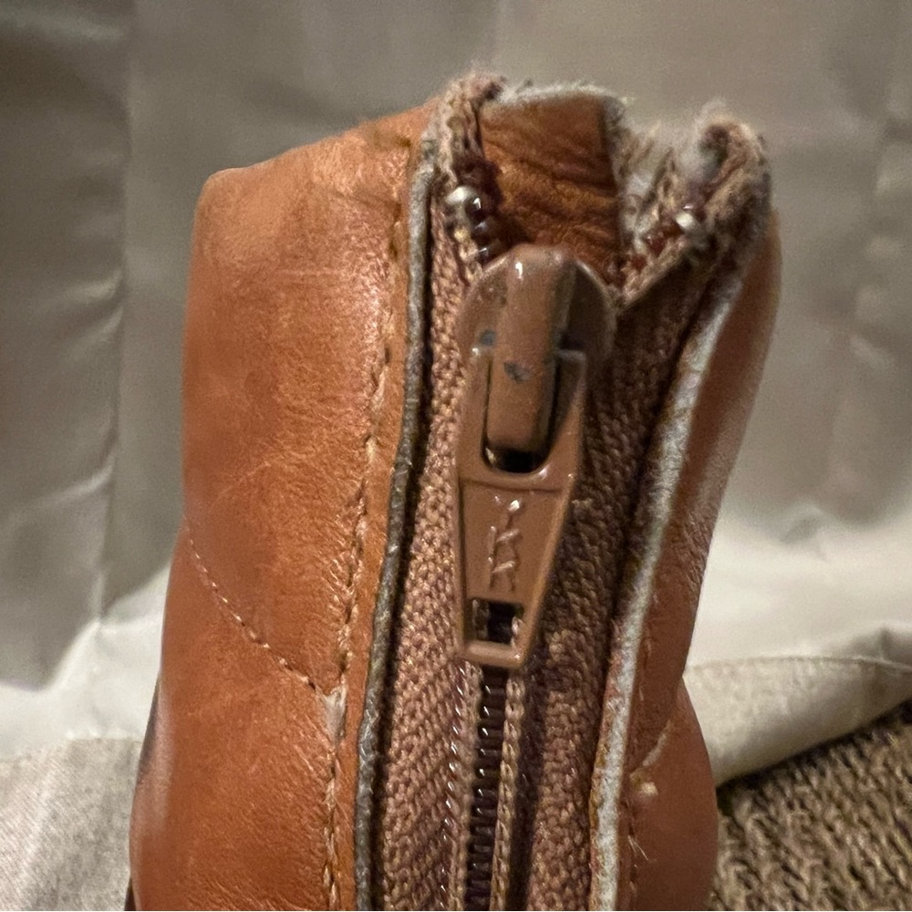 Vintage BLONDO Brown Leather Ankle Boots with Zipper - Picture 4 of 9